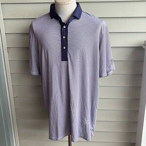 Greyson striped blue polo.  XL.  Great condition.